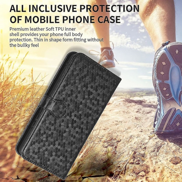 Til Oppo A1 Pro 5g / Reno8 T 5g Pu lædertelefontaske med prikmønster påtrykt telefoncover med stativpung