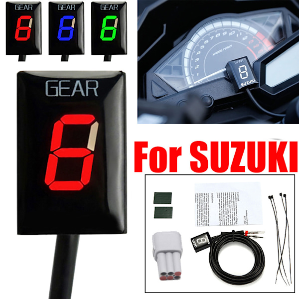Gear Display Indicator til Suzuki Gsxr1000 2003 Gsxr600 Gsxr750 Gsxr 650 750 2004 2005 Motorcykel Tilbehør 1-6 Trins Display