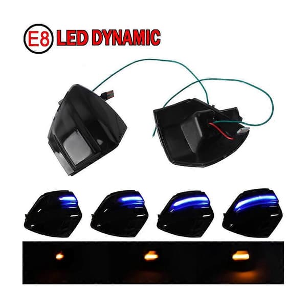 Bil LED Dynamisk Blinklys Sidespejl Lys til 07-14 C394 08-12 C-Max 11-19 Blåt Lys