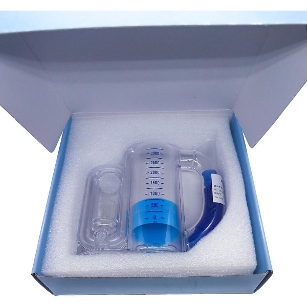 3000ml/5000ml Spirometri Åndedrætstræner, Pust og Ånd Lungeøvelser Åndedrætshjælp Spirometer Åndedrætsmåling Vitalkapacitetstræning også
