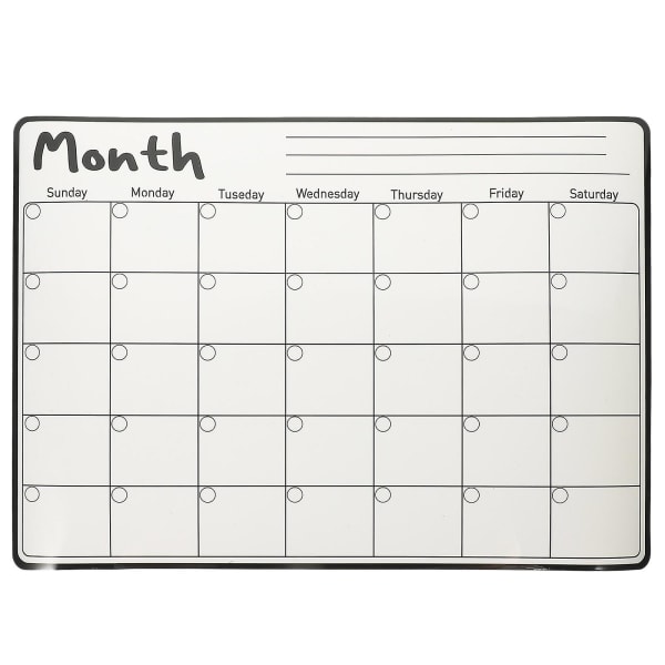 Magnetisk whiteboardkalender Whiteboard Kylskåpskalender Torka radera kalenderkalenderklistermärke Magnetisk kalender
