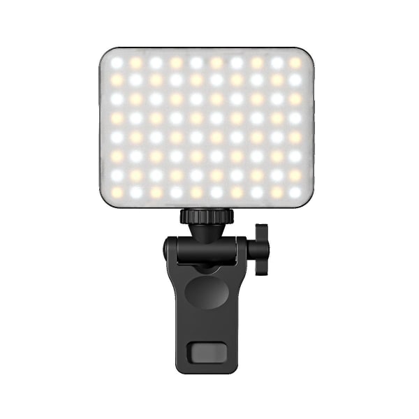 Genopladeligt selfie-ringlys med justerbar lysstyrke, til selfies, livestreaming og videokonferencer