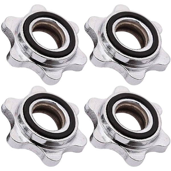 Barbell Spinlock Krave Skrue Hantel Vægtstang Skrue Klemmer Barbell Spinlock Kraver Dumbell Anti-slip Spinlock Kraver Barbell Hex Møtrik 2.5cm Indvendig
