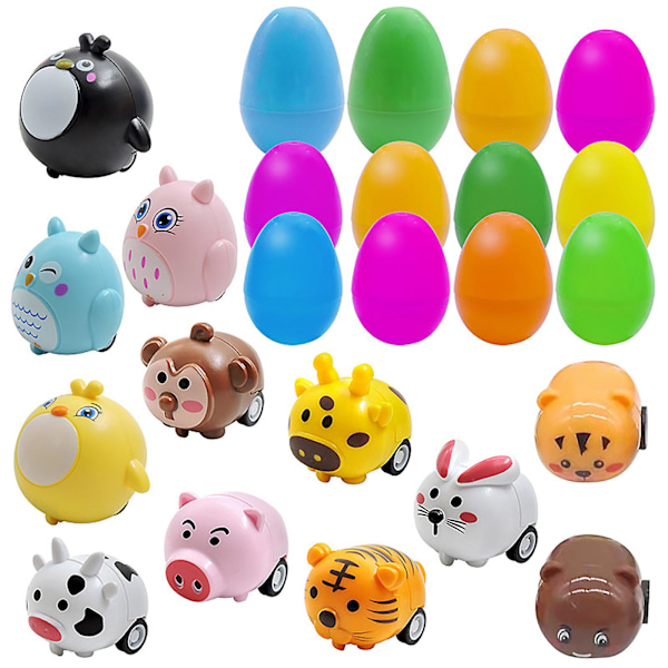 Seasonal & Holiday Decorations Easter Eggs Children'S Animals Car Eggs Toy Set Easter Gift Children'S Toys 24P