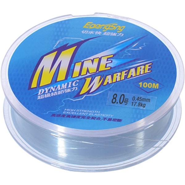 Rnitle 100 Meter Fiskesnor, Nylon Fiskesnor, Transparent Monofilament Fiskesnor ca. 0,45 mm i Diameter