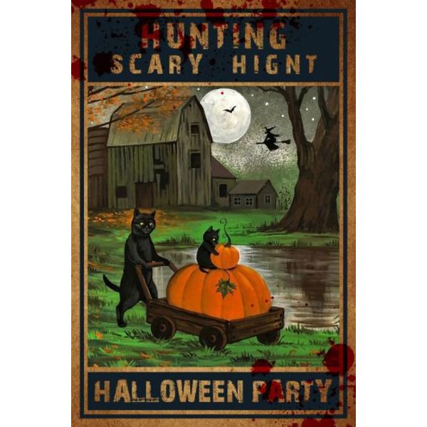 Halloween personliga väggdekorationer, atmosfärisk känsla av gammal järndekoration målning retro Halloween järn