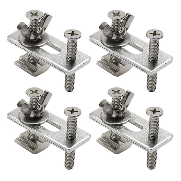 4Pcs T-Track Mini Hold Down Clamp Kit with Iron Machine Engraving Machine Plate Clamp Fixture for C