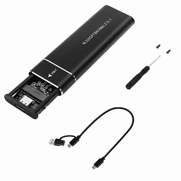 m.2 harddisk kabinet understøtter NVMe+NGFF protokol SSD til USB3.1 solid state metal type-c højhastigheds ekstern solid state