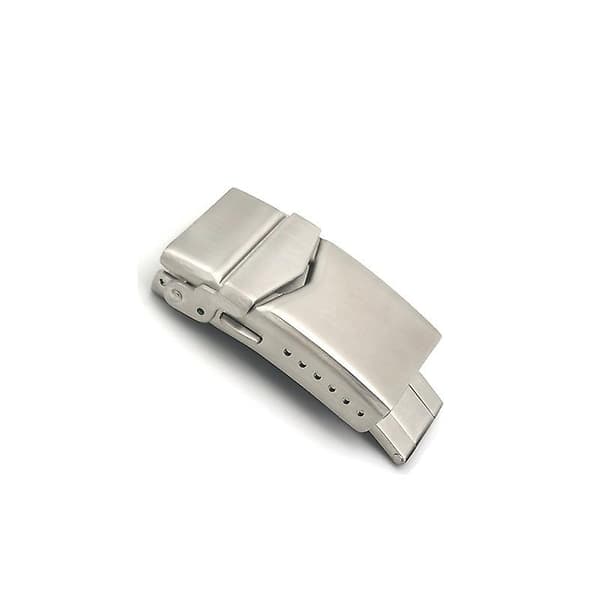1 stk. 316L Rustfritt Stål Spenne Deployant Klokkelås 18 20 22mm Sølv