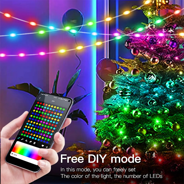 LED-ljusband i läder med 5V RGB-färger, smart USB Bluetooth-anslutning, vattentätt, för utomhusbruk, stämningsbelysning