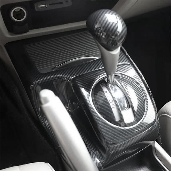 För 2006-2011 8:e Generationen Kolfiber Central Konsol Växelspaksknopp Skydd