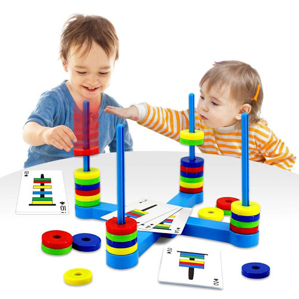 Magnetisk ringspel, magnetiskt matchande ringbräde, interaktivt skrivbordsspel för barn för flera spelare