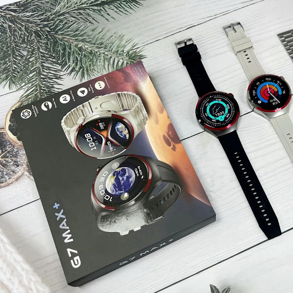 Ny G7 MAX+ smartwatch med NFC-åtkomstkort, kartbetalning, kompass, AI-röstassistent, sportfunktioner