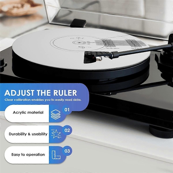 Kalibreringsskive Phonograph Alignment Protractor Phonograph Pladespiller Drejeskive