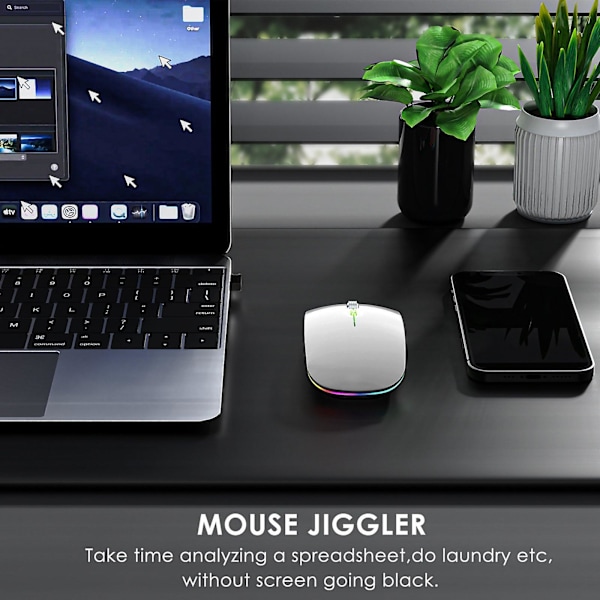 Muse Jiggler Anti-Hibernate Auto-Move Cursor Virtuell Trådløs Bluetooth-mus Forhindre Datamaskinlås