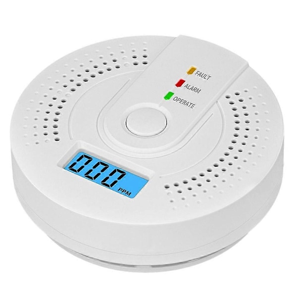 Digital Kulilte Detektor Alarm Batteridrevet Advarselsalarm Sensor LED