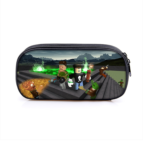 Ny Roblox pennfodral i ett lager, Roblox polyester vertikalt fyrkantigt pennfodral, koreansk version av pennfodral för barn