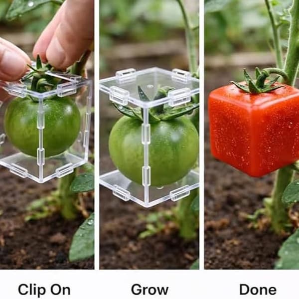 Set med 5 bärbara frukformningsformar för att odla unikt formade frukter Cube