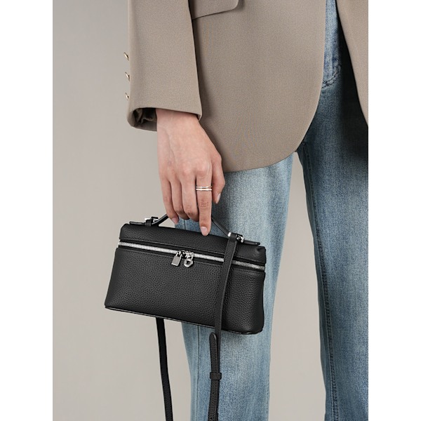 lp19 lunchlåda väska PU läder mini mode damväska 2025 ny Gigi samma stil handväska box väska crossbody liten väska