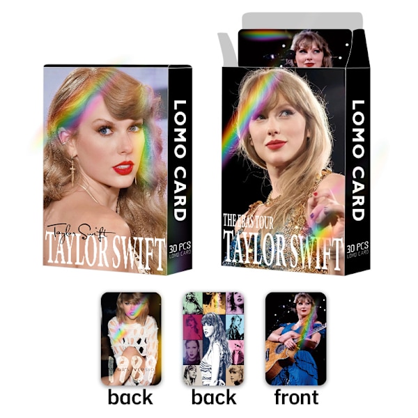 Taylor Swift laser-kortti Taylor Swift kaksisivuinen 30 LOMO-korttia Taylor Swift valokuva-kortti