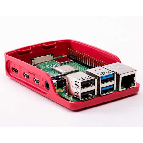 Raspberry Pi 4B Kotelo Klassinen Punainen ja Valkoinen