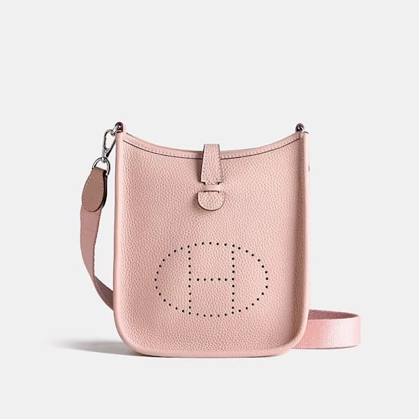 Rosa, trendig klassisk nisch Evelyn ny väska axelremsväska crossbody damläderväska