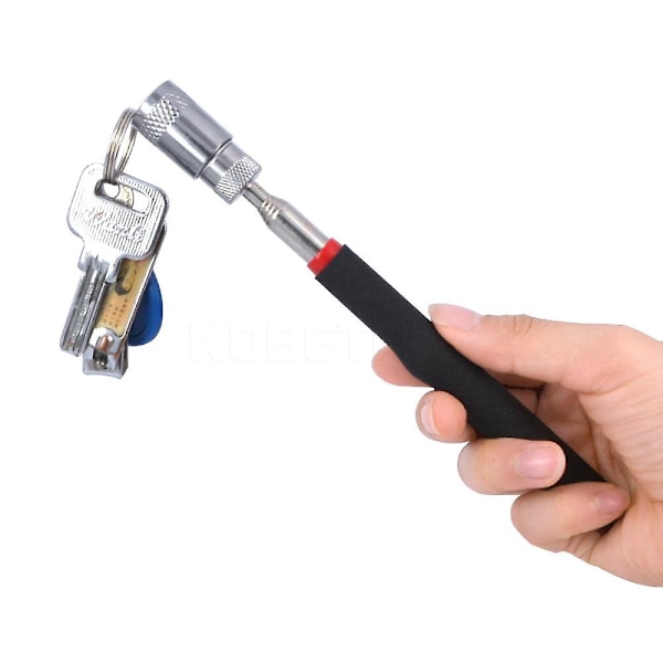Magnetisk Mini LED Magnetverktyg för att Plocka Upp Skruvmuttrar Bultar Metallskruv Handverktyg