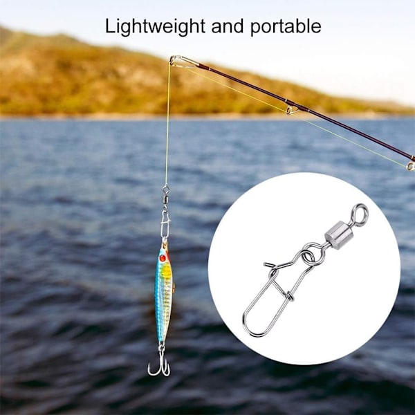 40 stycken fiskeswirlar i rostfritt stål, fiskeswirlar, snabbkoppling för saltvattenfiske, sötvattensfiske