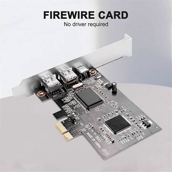 PCI Express X1 PCI-E FireWire 1394A IEEE1394 Controller Kort 3 Port til Desktop