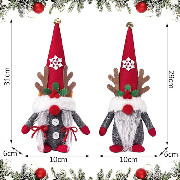 Jul Tomte Julpynt Tomte Plysch Jul Tomte Plysch Dekorationer Gonk Ornament