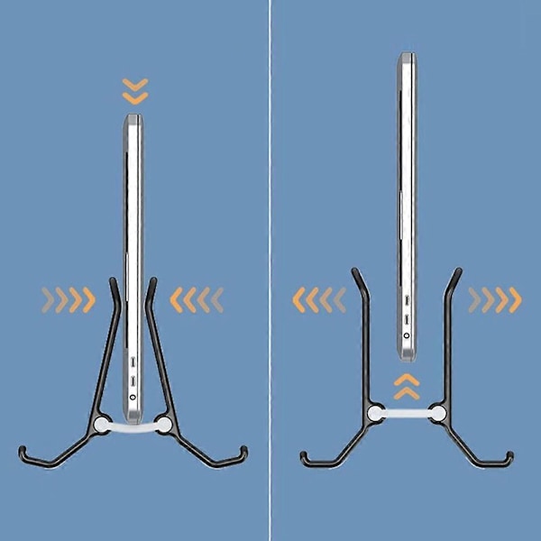 Vertikal Laptop Stand Skrivebordsholder Notebook Dock Pladsbesparende til /// til Chrome Book Hvid