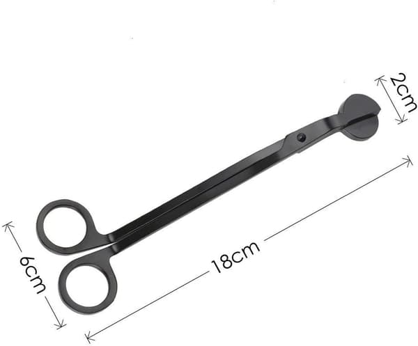 Rustfri stål veketrimmer for lys, svart
