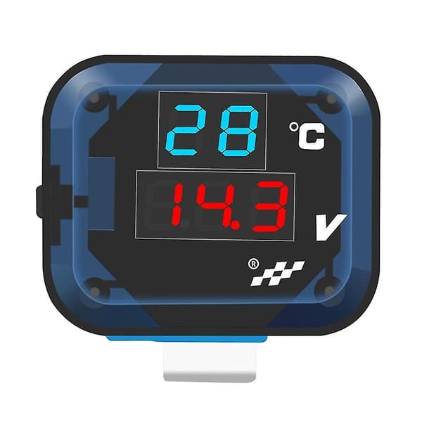 3 i 1 Temperatur Spenningstester Motorsykkel Styrefeste Termometer Voltmeter