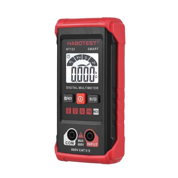 HABOTEST HT123 Digital Multimeter Auto Range 2.000 Tællinger True RMS Måling med LCD Baggrundsbelysning