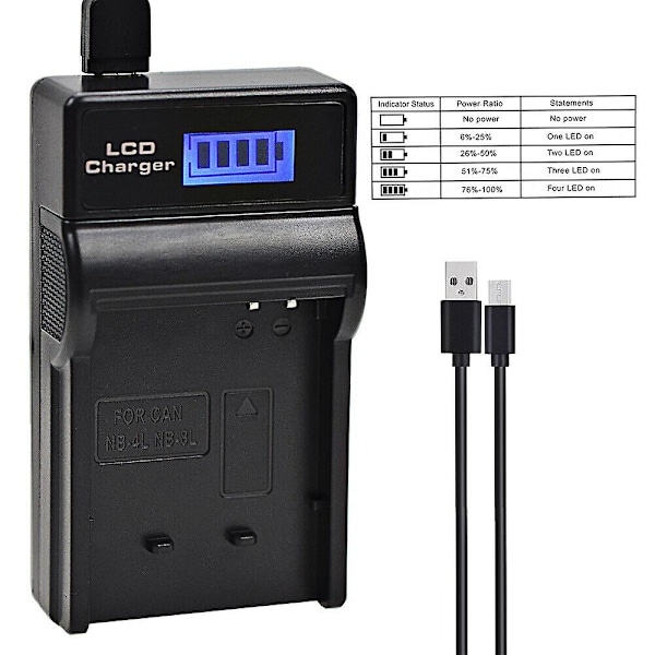 Usb Battery Charger Compatible Nb-4l |canon Ixus 115 Hs 117 Hs 130 220 Hs 230 Hs 255 Hs