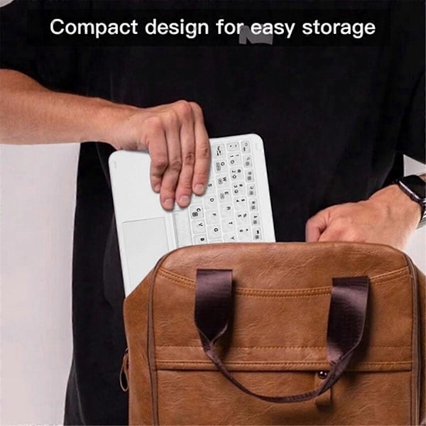 Transparent Fargerikt Lysende Bluetooth-Tastatur 10-Tommers Bakbelyst Bluetooth-Tastatur Egnet for Ta