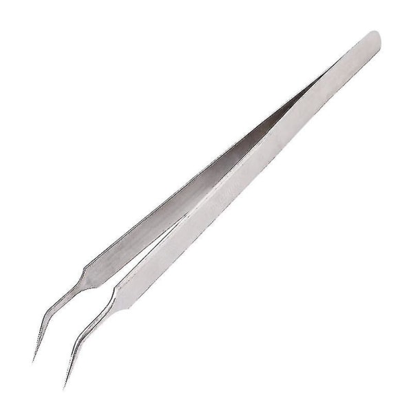 Ultratynd pincet med fin spids i rustfrit stål præcisionspincet (buet spids)