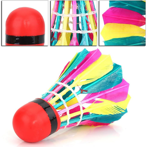 Badminton, 12-pack med färgglada badmintonbollar för badminton-träningsövningar