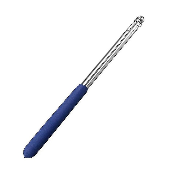 1,2 m Retractable Guide Flagpole, Rostfritt Stål Teaching Pointer Blå