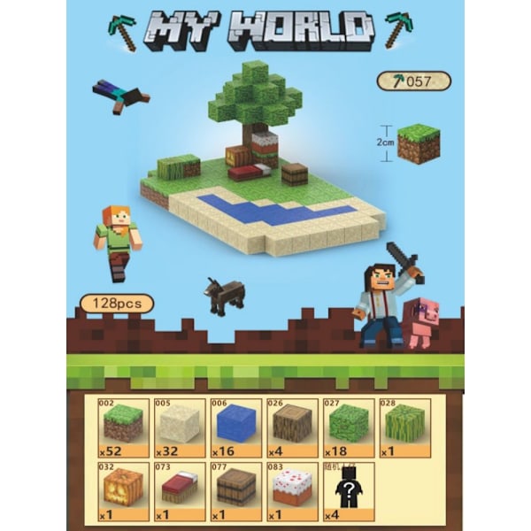 Nytt My Magnetic World Magnetiskt Byggkloss Set