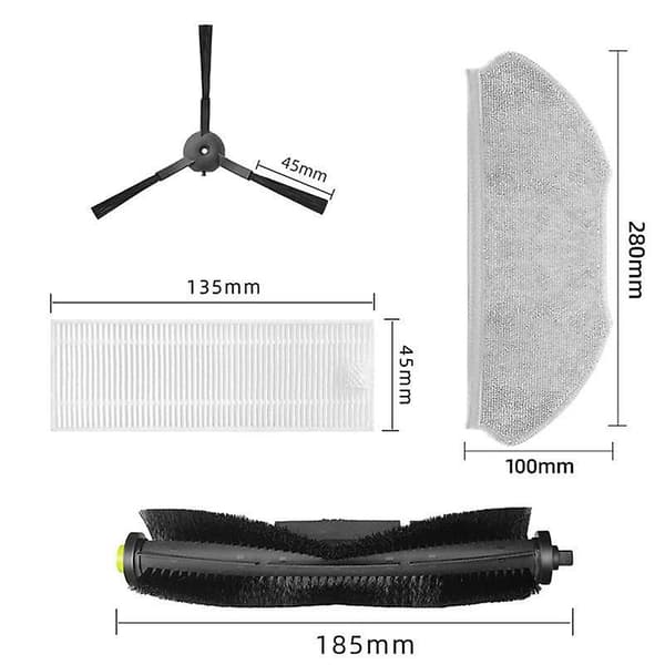 Til 360 Robotstøvsuger X100 S10 MAX Udskiftning Reservedele Tilbehør