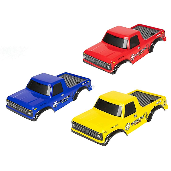 Blød plastik karosseri til Axial SCX24 1/24 RC Crawler bil DIY opgraderingsdele, Blå