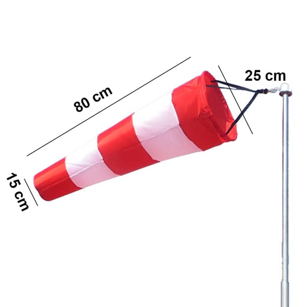 Vindsocka för väderövervakning - Utomhus Hängande Rip-Stop, 2 st