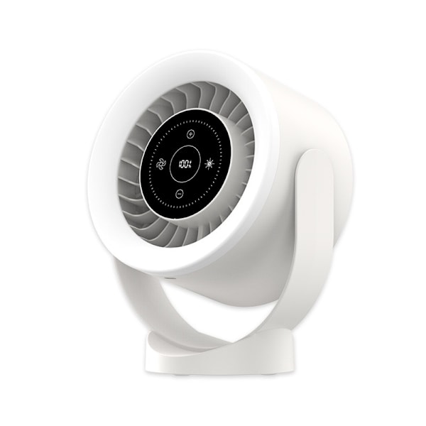 2025 Ny Desktop Vægmonteret Desktop Turbine Cirkulationsventilator Opladning Desktop Ventilator Sengelampe Touch Digital Display