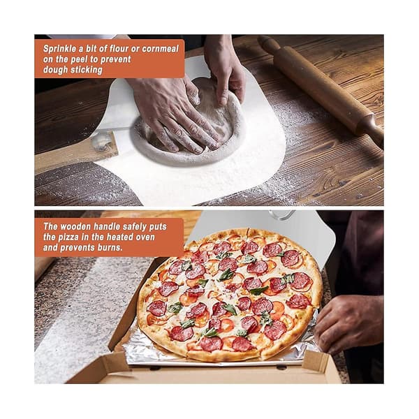 Pizzaspade 30 cm pizzaspade med foldbart træhåndtag nem opbevaring pizzaspade pizza vendespade P