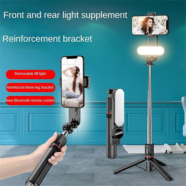 Kaukosäätimellä varustettu selfie-keppi - Tripod-puhelinteline - Työpöydän teline - iPhone ja Samsung