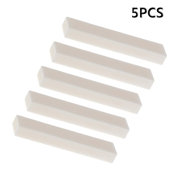 5-pak DIY kubestringmutter i kvegben for gitar og bass 52x6x10mm