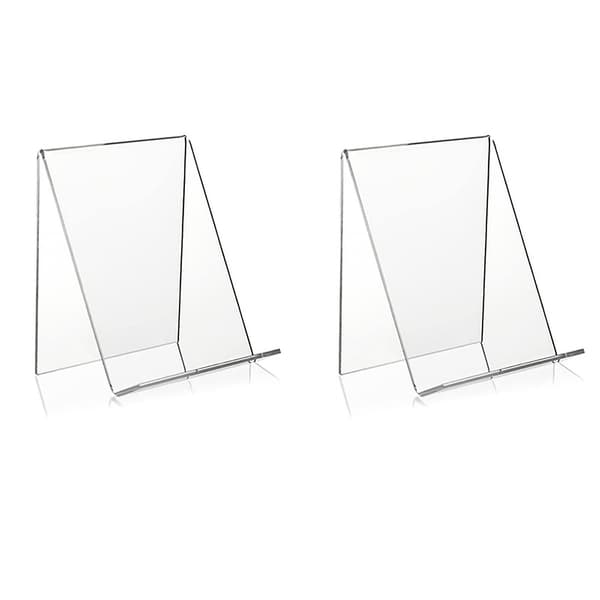 10x Akryl Bokstöd Med Hyllplan, Transparent Akryl Display Stativ, Klar Tablethållare För Böcker