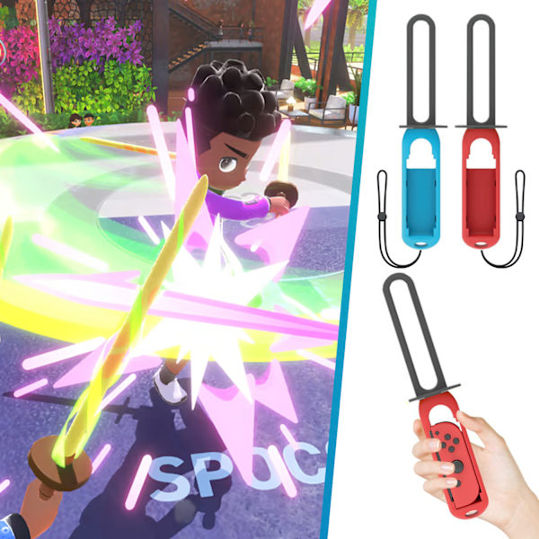 Switch Sports 12-i-1 bevegelsessensorspillsett NS OLED lyssabel håndleddsstropp benstropp tennisracket