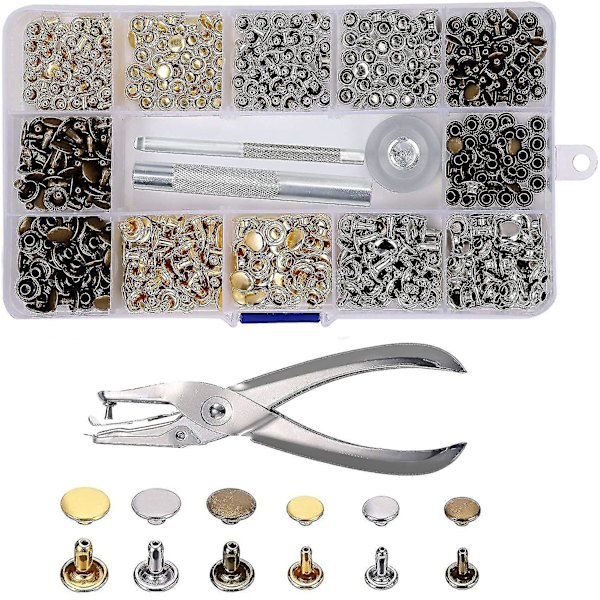 Lädernit 240 Set 2 Storlekar Dubbelnit Rörformiga Metallnitar_happyshop-mxbc